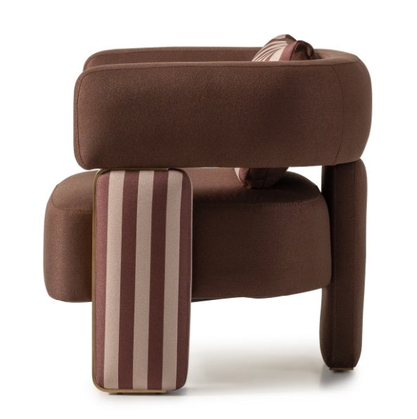 AICO Furniture Amora Chair Brown in Eggshell Walnut - Luxury Home Furniture (MI)