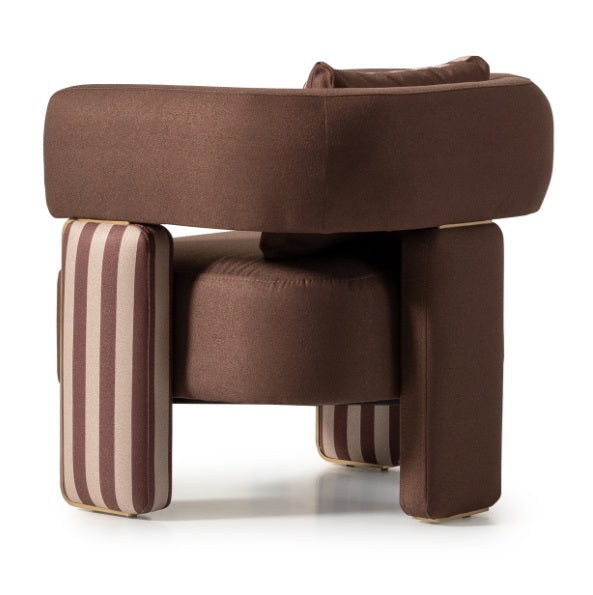 AICO Furniture Amora Chair Brown in Eggshell Walnut - Luxury Home Furniture (MI)