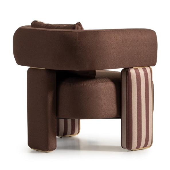 AICO Furniture Amora Chair Brown in Eggshell Walnut - Luxury Home Furniture (MI)