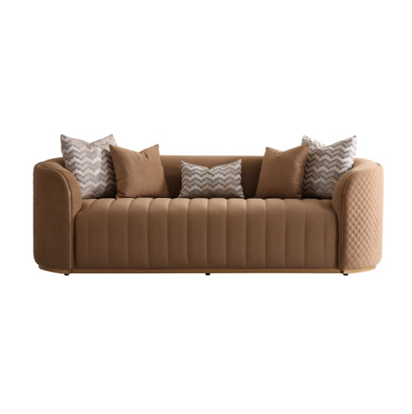AICO Furniture Ariana Sofa in Caramel Gold - Luxury Home Furniture (MI)