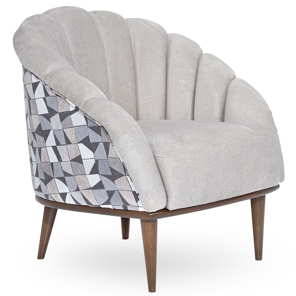 AICO Balboa Accent Chair in Warm Walnut - Luxury Home Furniture (MI)