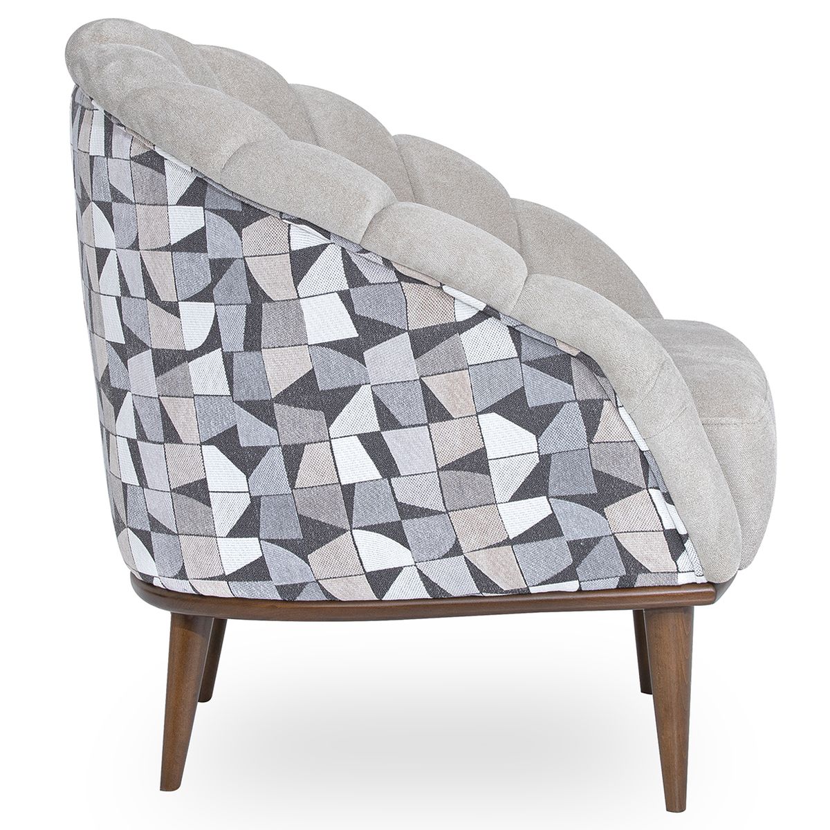 AICO Balboa Accent Chair in Warm Walnut - Luxury Home Furniture (MI)