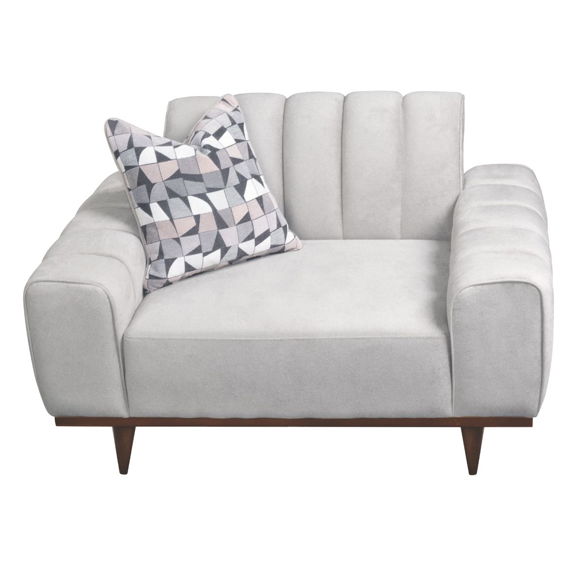 AICO Balboa Chair And A Half in Warm Walnut - Luxury Home Furniture (MI)
