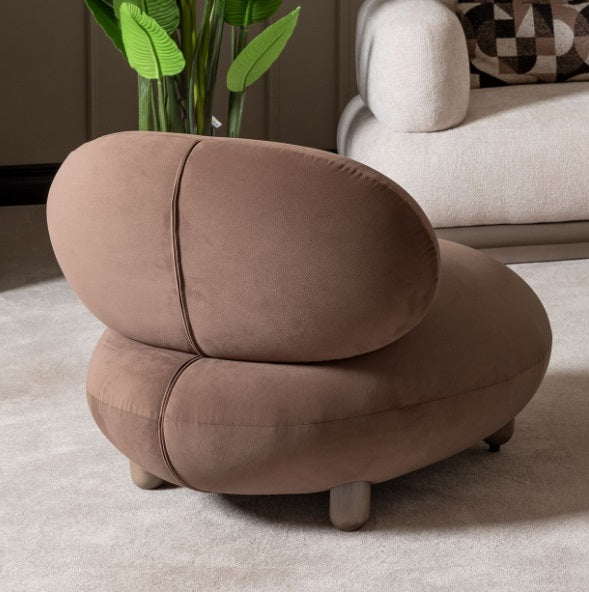 AICO Furniture Bristol Point Accent Chair in Saddle Brown - Luxury Home Furniture (MI)