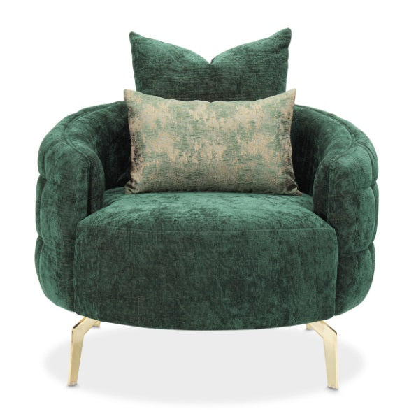 AICO Furniture Celine Chair in Emerald/Gold - Luxury Home Furniture (MI)