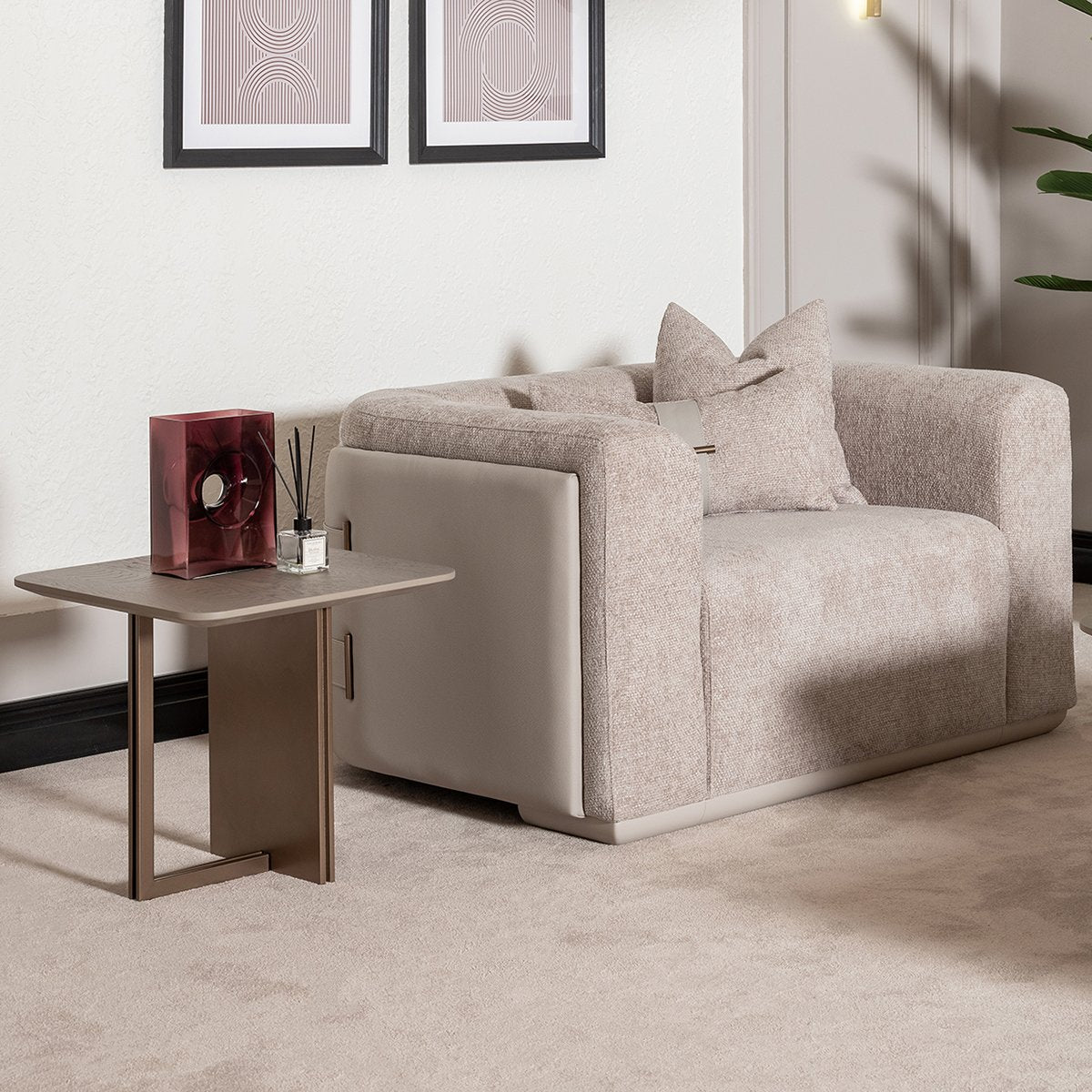 AICO Canberra End Table in Brown - Luxury Home Furniture (MI)