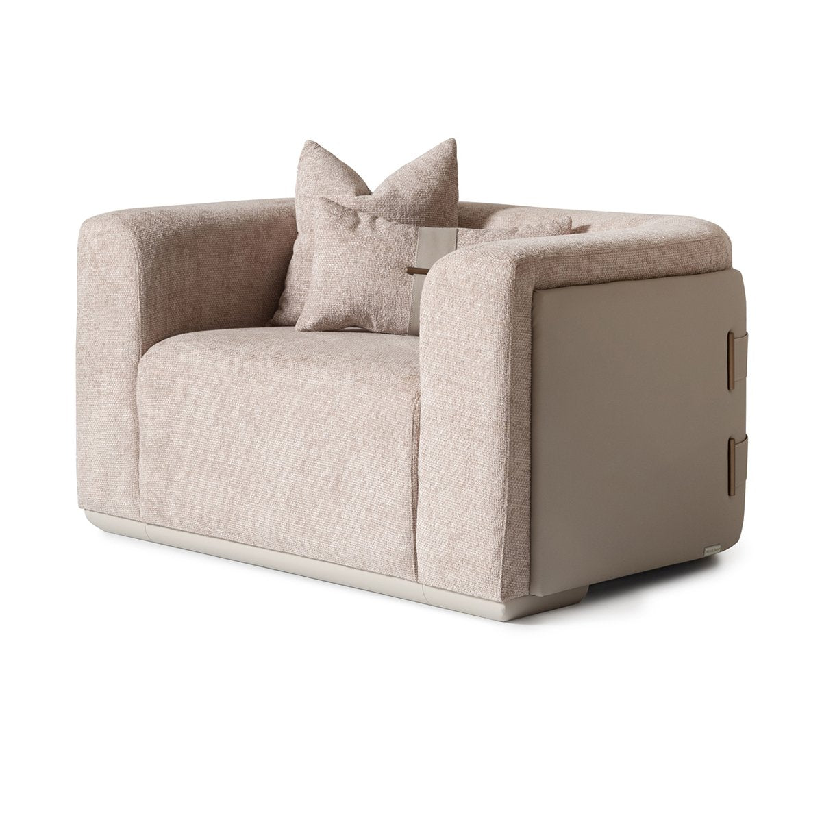 AICO Canberra Chair 1/2 in Brown - Luxury Home Furniture (MI)