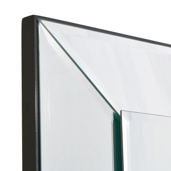 AICO Furniture Carmela Mirror in Glossy Charcoal Sand - Luxury Home Furniture (MI)