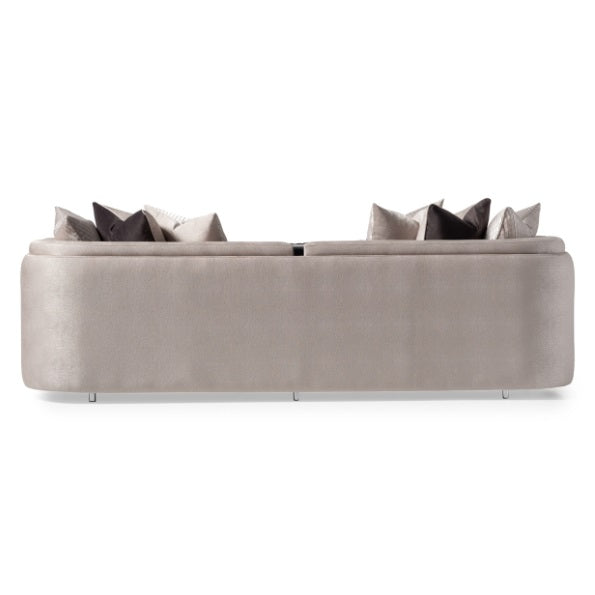 AICO Furniture Carmela Mansion Sofa Zinc in Silver - Luxury Home Furniture (MI)