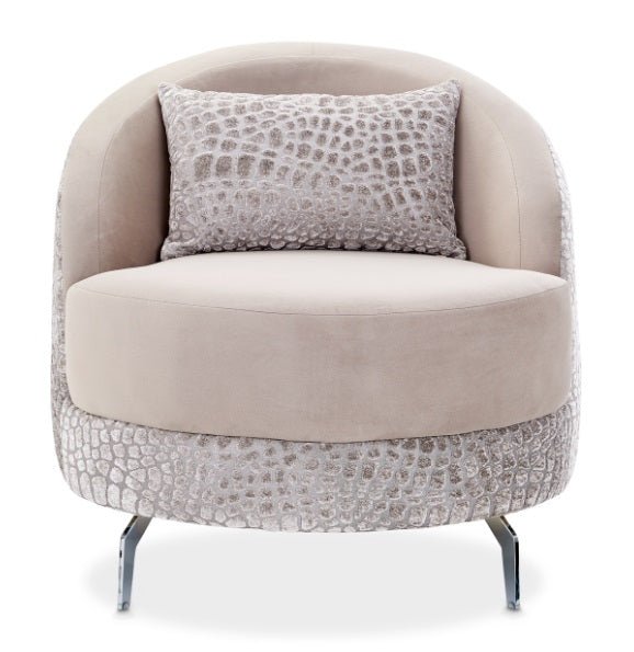 AICO Furniture Dion Chair in Stone/Silver - Luxury Home Furniture (MI)