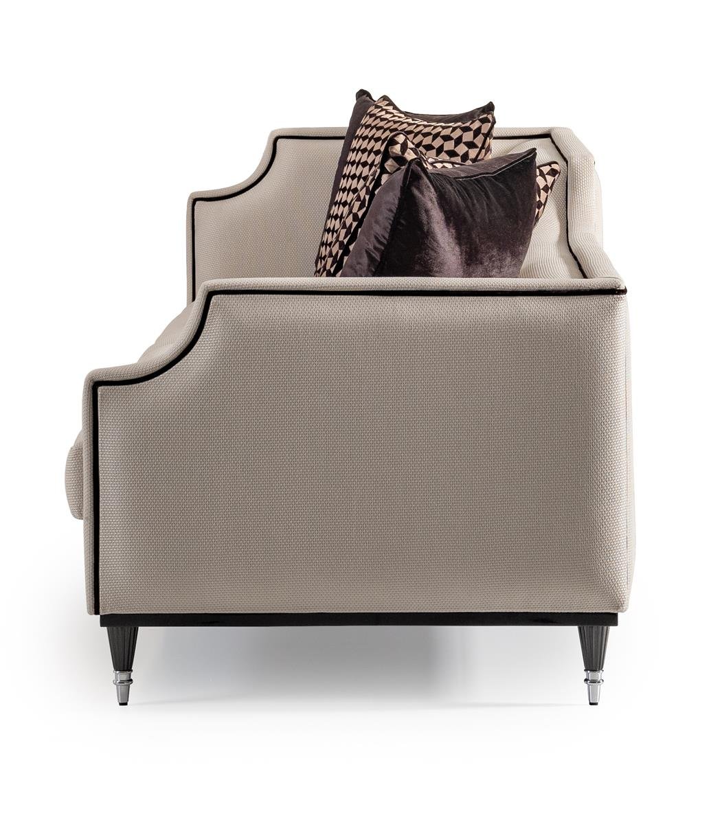 AICO La Francaise Mansion Sofa in Cafe/Black - Luxury Home Furniture (MI)