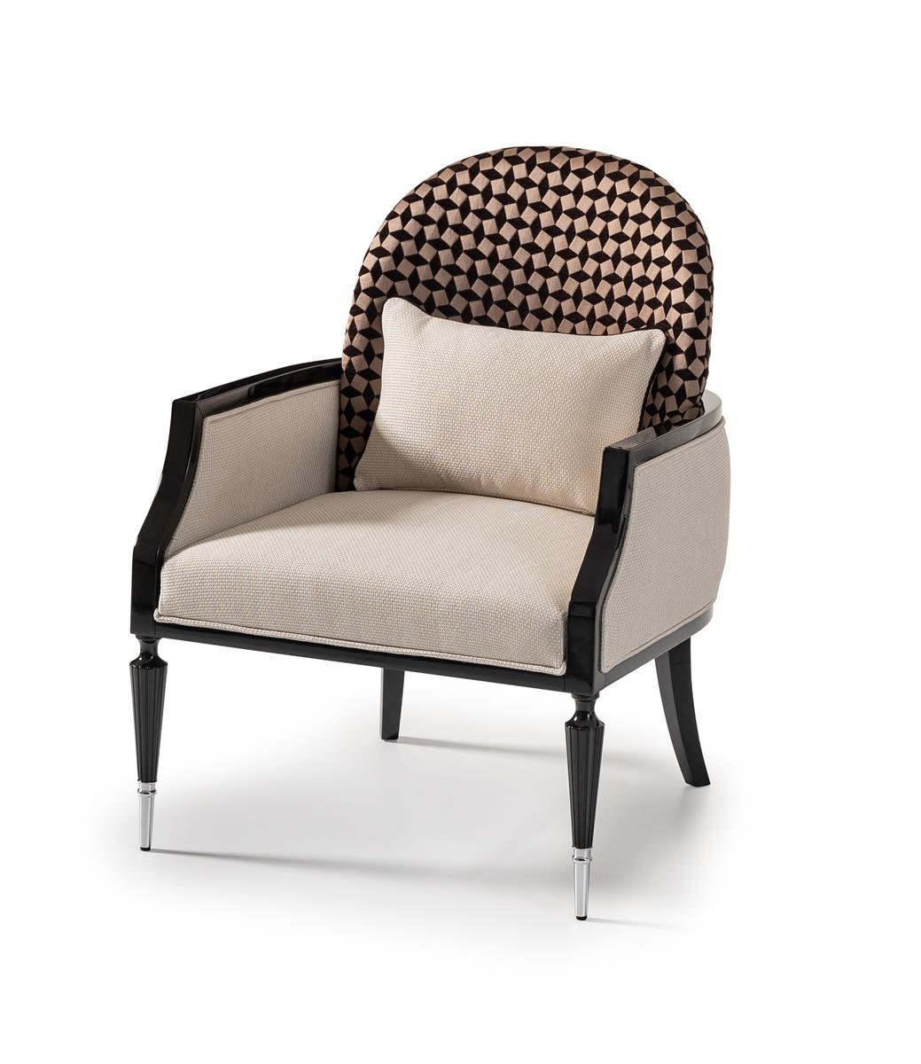 AICO La Francaise Accent Chair in Cafe/Black - Luxury Home Furniture (MI)