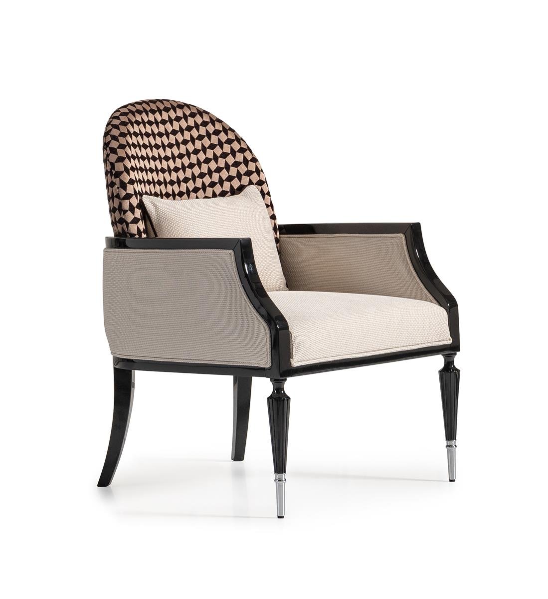 AICO La Francaise Accent Chair in Cafe/Black - Luxury Home Furniture (MI)