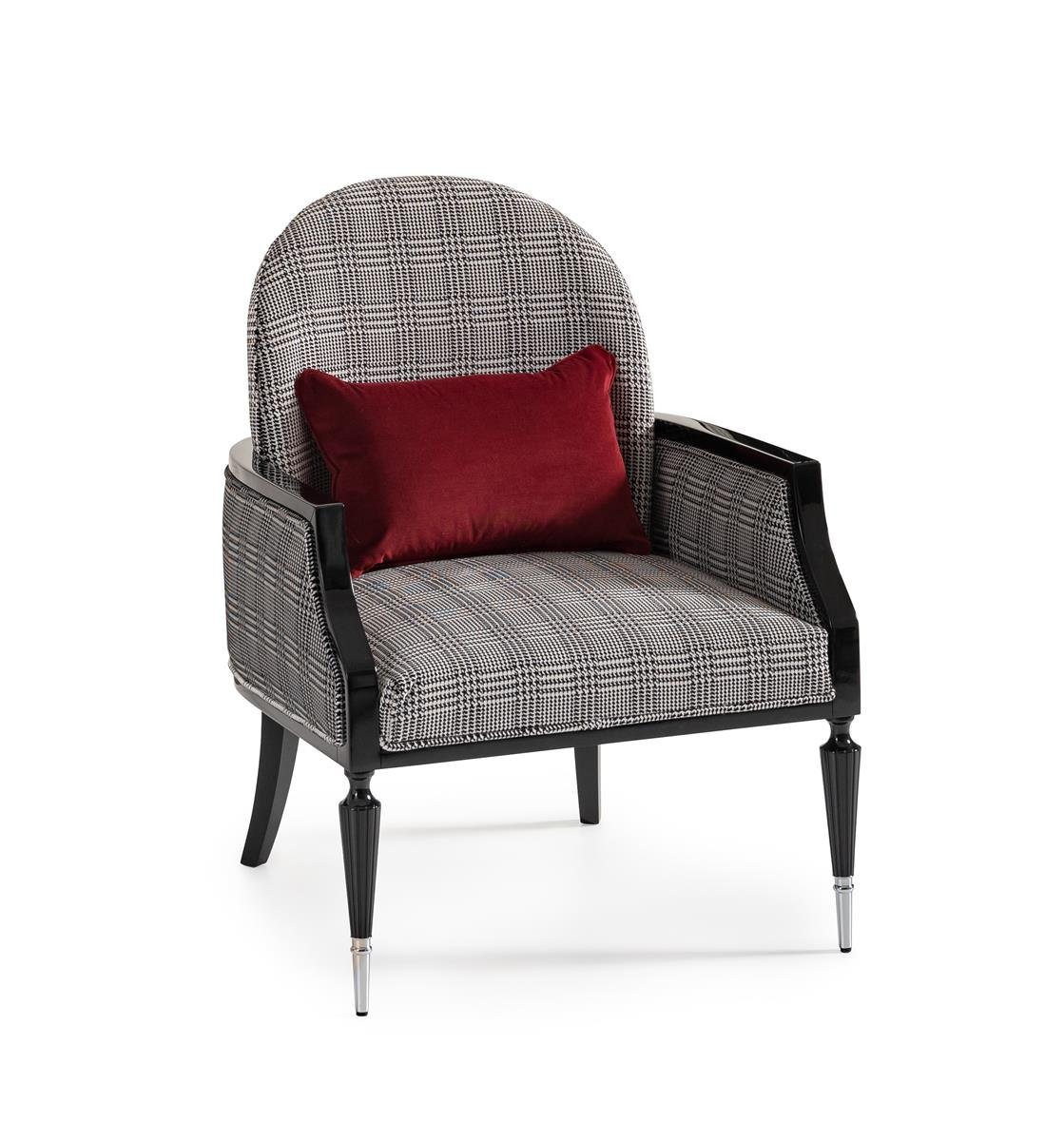 AICO La Francaise Accent Chair in Domino/Black - Luxury Home Furniture (MI)