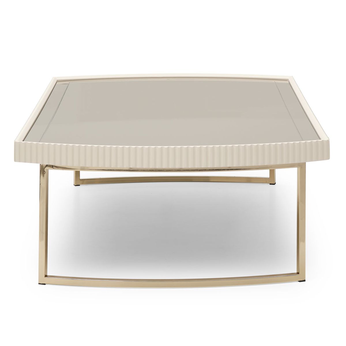 AICO Lisbon Cocktail Table in Silken Matte Cream - Luxury Home Furniture (MI)