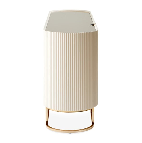 AICO Furniture Lisbon Console Table in Silken Matte Cream - Luxury Home Furniture (MI)