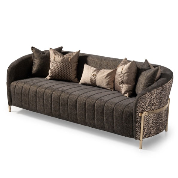 AICO Furniture Lisbon Sofa in Onyx Gold - Luxury Home Furniture (MI)