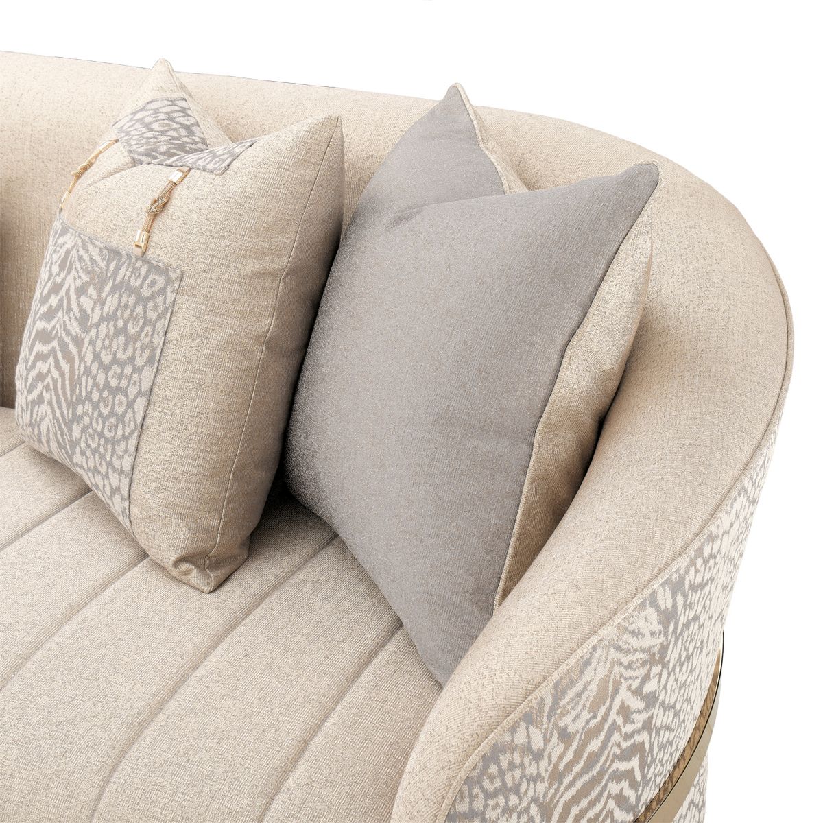 AICO Lisbon Sofa in Opal Gold - Luxury Home Furniture (MI)