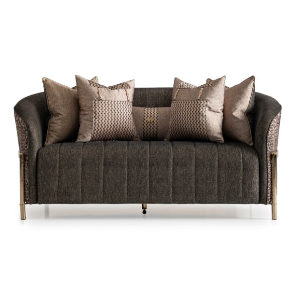 AICO Furniture Lisbon Loveseat in Onyx Gold - Luxury Home Furniture (MI)