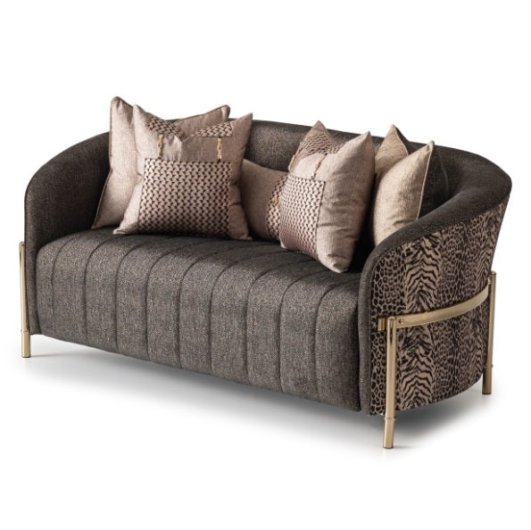AICO Furniture Lisbon Loveseat in Onyx Gold - Luxury Home Furniture (MI)