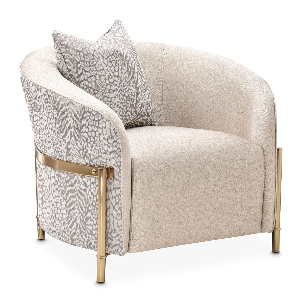 AICO Lisbon Chair in Opal Gold - Luxury Home Furniture (MI)