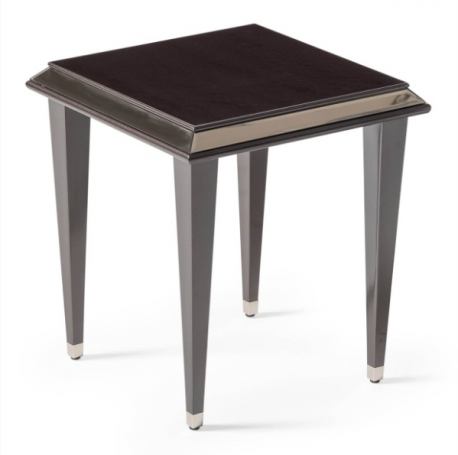 AICO Lousanne Side Table in Glossy Mocha Sand - Luxury Home Furniture (MI)