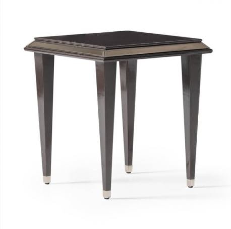 AICO Lousanne Side Table in Glossy Mocha Sand - Luxury Home Furniture (MI)