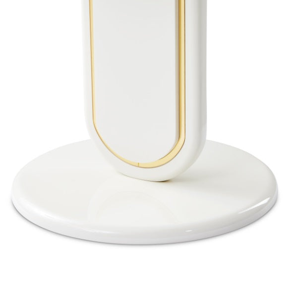 AICO Furniture Sassani Accent Table in Pearl White/Gold - Luxury Home Furniture (MI)