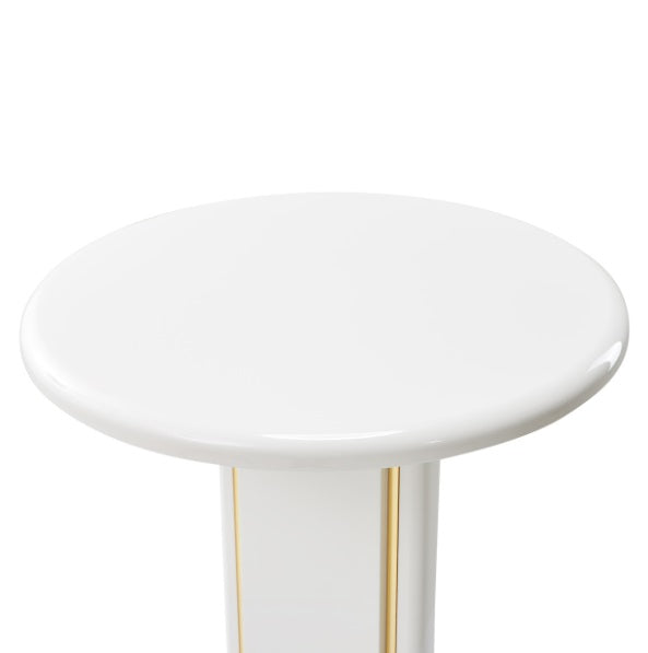 AICO Furniture Sassani Accent Table in Pearl White/Gold - Luxury Home Furniture (MI)