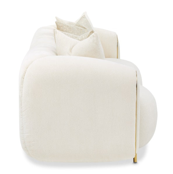 AICO Furniture Sassani Sofa Crepe in Gold - Luxury Home Furniture (MI)