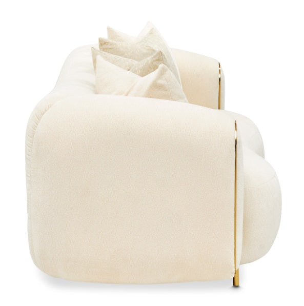 AICO Furniture Sassani Loveseat Crepe in Gold - Luxury Home Furniture (MI)