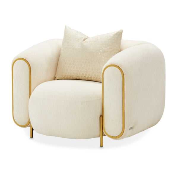 AICO Furniture Sassani Chair Crepe in Gold - Luxury Home Furniture (MI)