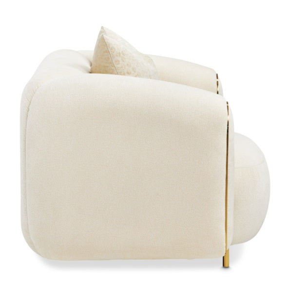 AICO Furniture Sassani Chair Crepe in Gold - Luxury Home Furniture (MI)