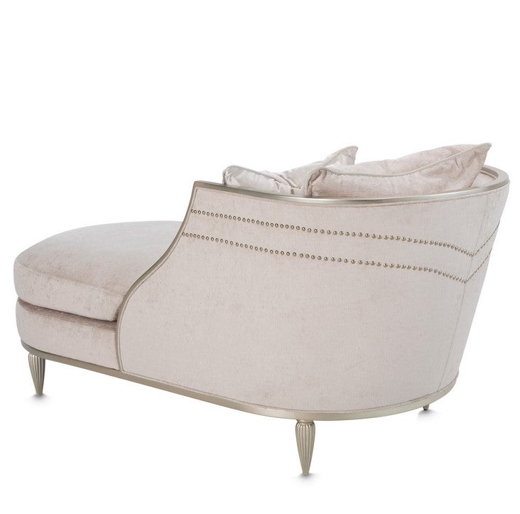 AICO London Place Chaise in Light Champagne - Luxury Home Furniture (MI)