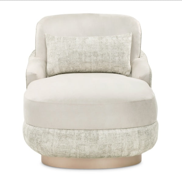 AICO Furniture Aurora Chaise Quarry in Moonlight - Luxury Home Furniture (MI)