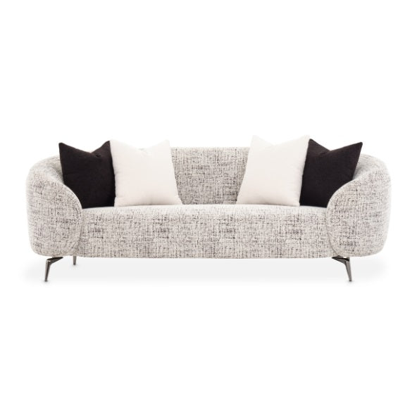 AICO Furniture Noir Sofa Cookie in Black Nickel - Luxury Home Furniture (MI)