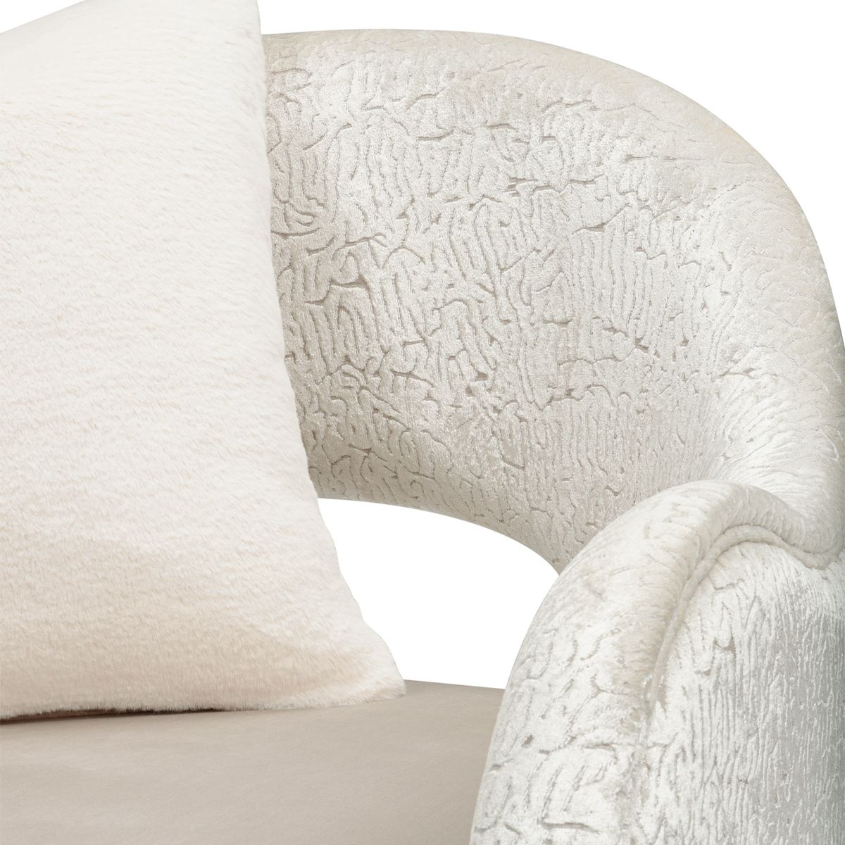AICO Yvette Accent Chair in Porcini Medium Champagne
