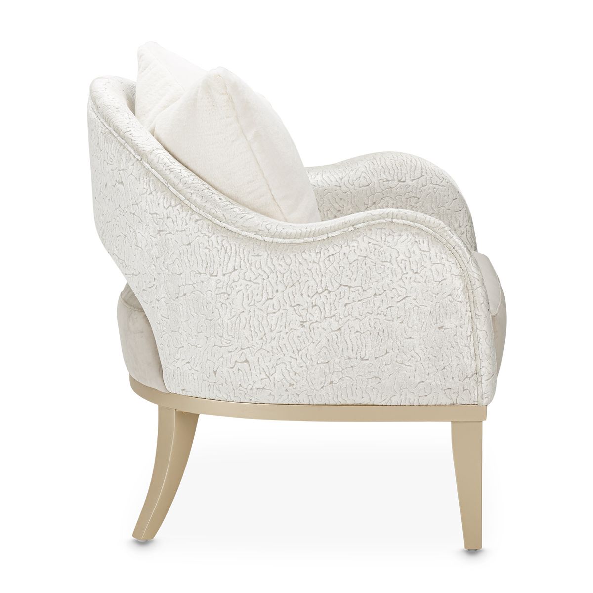 AICO Yvette Accent Chair in Porcini Medium Champagne