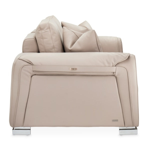 AICO Furniture Mia Bella Bergamo Loveseat in Stainless Steel - Luxury Home Furniture (MI)