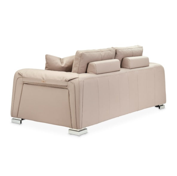 AICO Furniture Mia Bella Bergamo Loveseat in Stainless Steel - Luxury Home Furniture (MI)