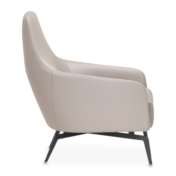 AICO Furniture Mia Bella Bergamo Accent Chair in Stainless Steel - Luxury Home Furniture (MI)