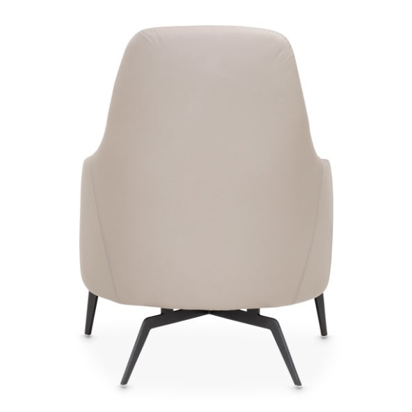 AICO Furniture Mia Bella Bergamo Accent Chair in Stainless Steel - Luxury Home Furniture (MI)