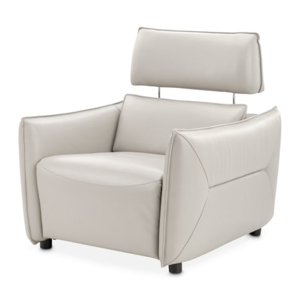 AICO Furniture Verona Matching Chair in Light Gray - Luxury Home Furniture (MI)