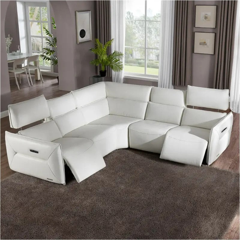 AICO Furniture Verona Armless Chair-Snow in White