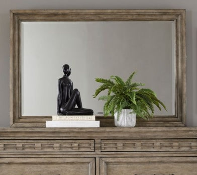 Liberty Furniture Town & Country Landscape Mirror in Dusty Taupe - Luxury Home Furniture (MI)