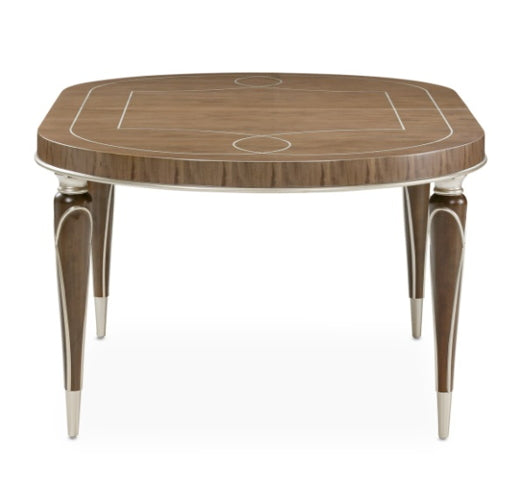 AICO Villa Cherie 4 Leg Oval Dining Table in Hazelnut - Luxury Home Furniture (MI)