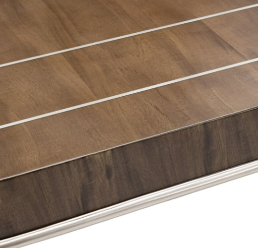 AICO Villa Cherie 4 Leg Oval Dining Table in Hazelnut - Luxury Home Furniture (MI)