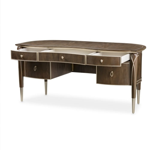 AICO Villa Cherie Desk in Hazelnut