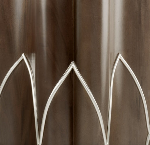 AICO Villa Cherie Chairside Table in Hazelnut