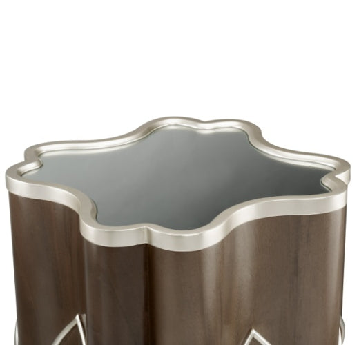 AICO Villa Cherie Chairside Table in Hazelnut